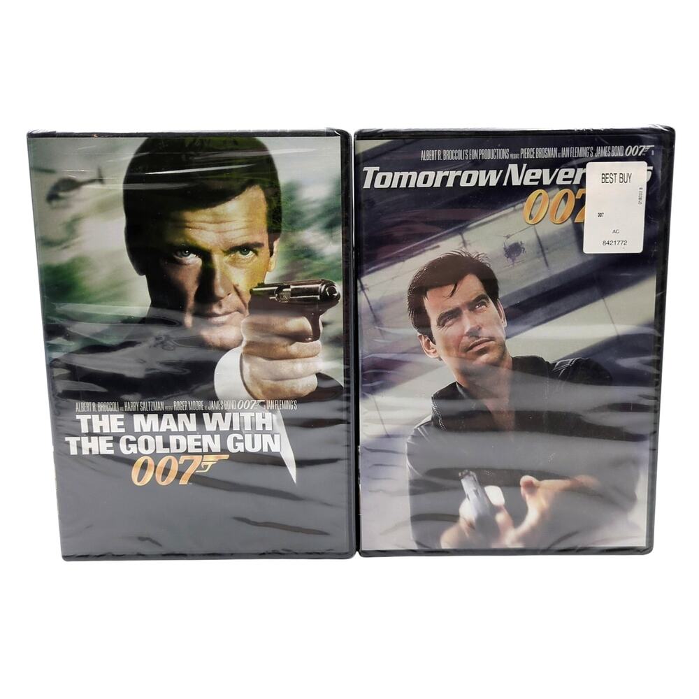 James Bond 007 DVD Lot Tomorrow Never Dies Man with Golden Gun Roger Moore New